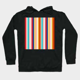 Vertical Colorful Stripes Designs - Multicolor Designs Hoodie